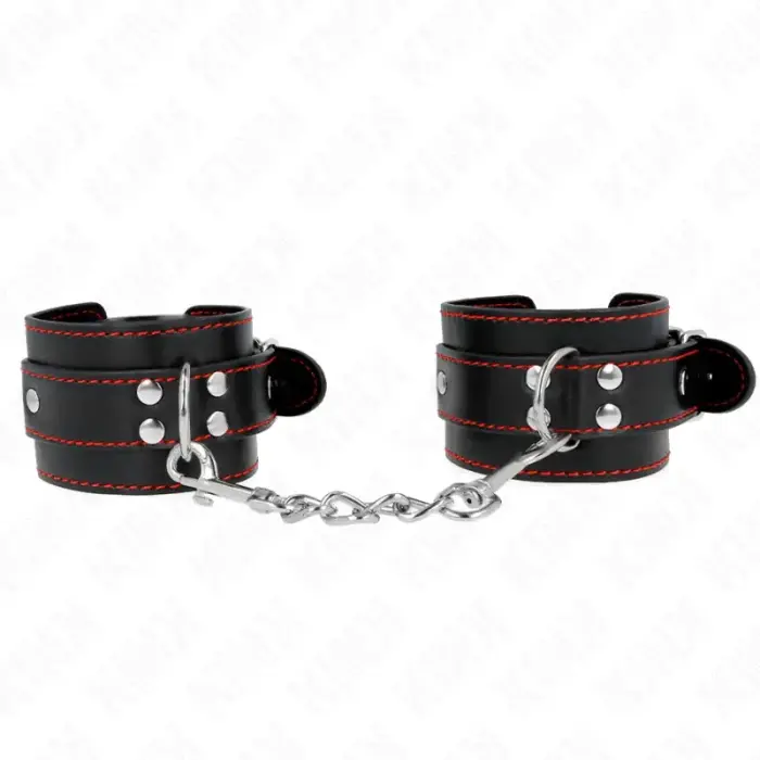 KINK регулируемые чёрные и красные фиксаторы для запястий 20-28 cm