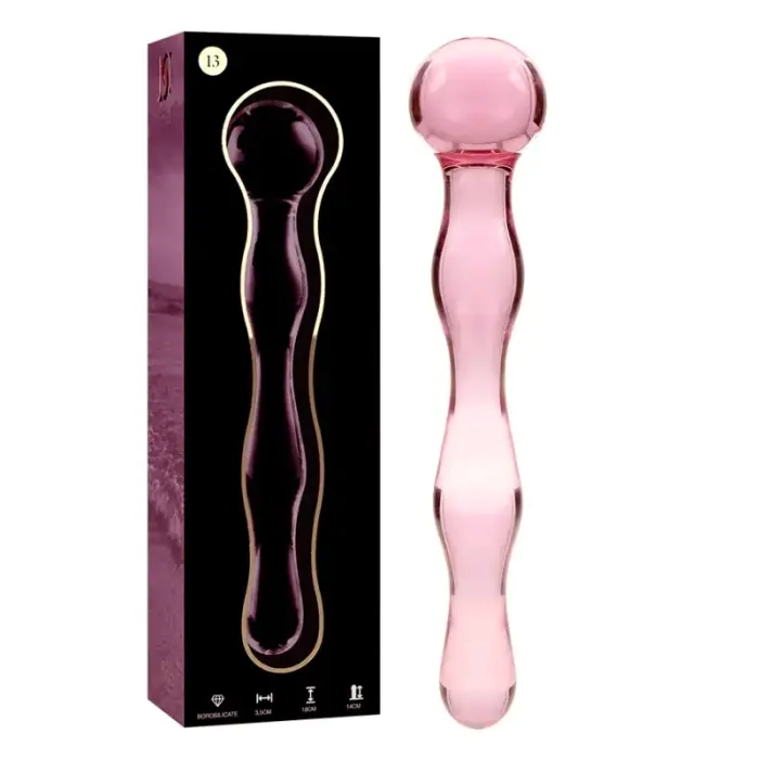 Ibiza Nebula Series Model 13 stiklinis dildo – 18 cm (7″) – rožinis