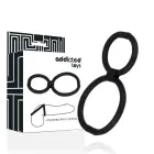 Addicted Toys Adjustable Dual Silicone Rings – Black — Photo 1