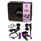 Secret Play bondage kit – 8 pcs – black & purple synthetic leather — Photo 2