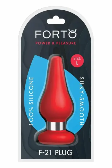 FORTO F-21 Tear Drop anālais spraudnis – L – Sarkans