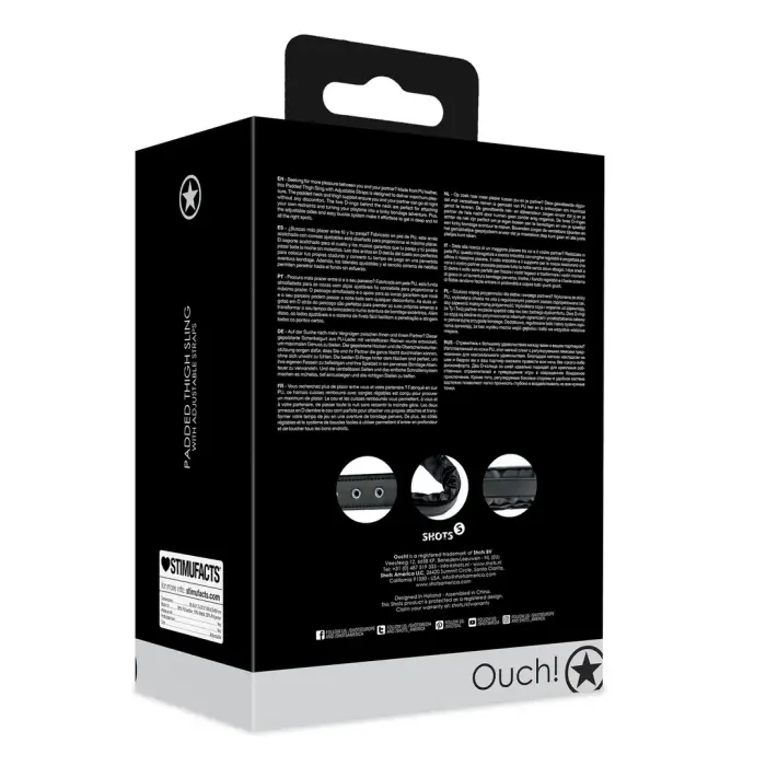 Polsterētas augšstilbu šūpoles ar regulējamām siksnām – melnas Foto 2