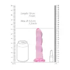 Nereālistisks dildo ar piesūcekni – 17 cm (7″) – caurspīdīgs — Foto 3