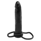 Double Trouble Cock Ring and Dildo – 15.3 cm (6″) – Black — Photo 2