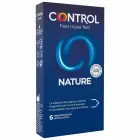 CONTROL Adapta Nature caurspīdīgi anatomiski lateksa prezervatīvi – 6 gab. — Foto 1