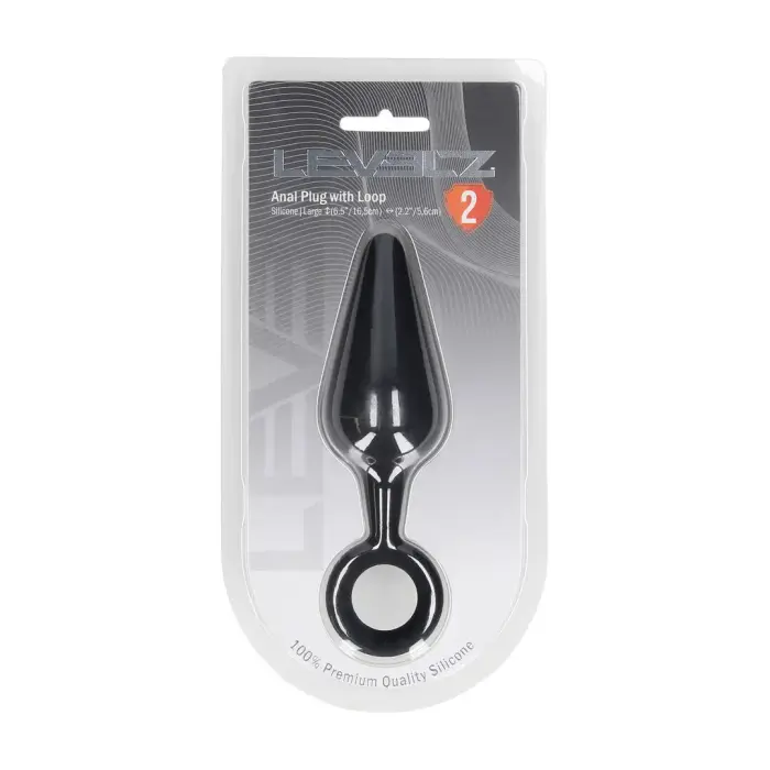 Lovelife LEVELZ Anal Plug with Ergonomic Loop Handle – L – Black