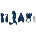 Magic Shiver bullet vibrator with 5 attachments – 6-piece set — Photo 1