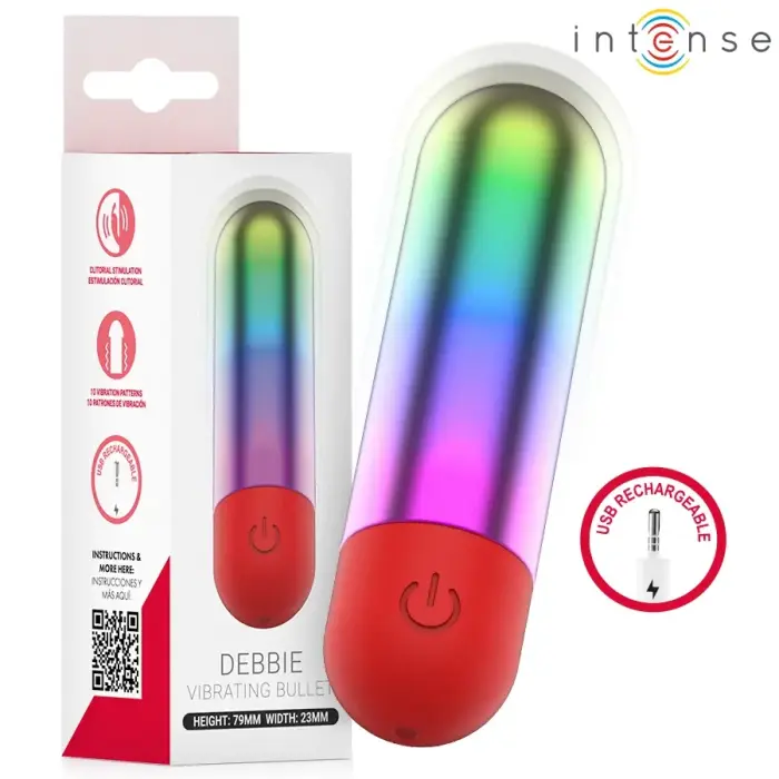 INTENSE Debbie Rainbow вибропуля – разноцветный
