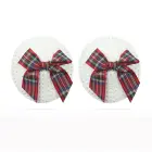Reusable Sequin Round Nipple Pasties with Bow Photo