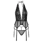 Cami tops ar zeķturiem un stringiem – melns – S/M — Foto 6