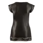Wetlook kleita ar mežģīnēm – melna – 3XL — Foto 6