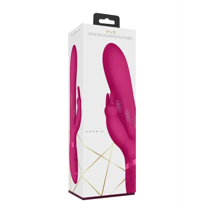 Amoris Stimulating Beads Rabbit Vibrator – 18 cm (7″) – Pink