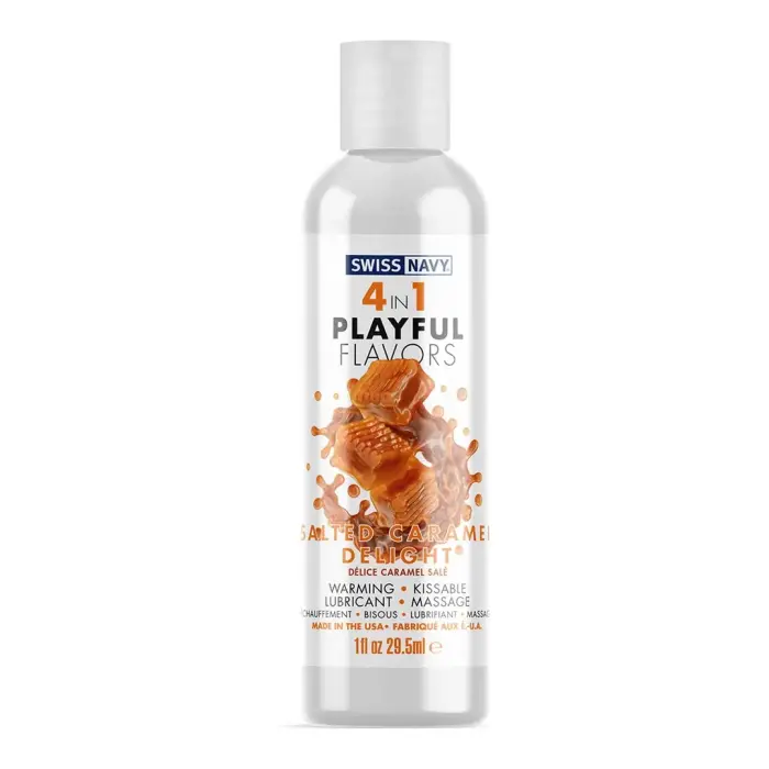 Swiss Navy Salted Caramel Flavored 4-in-1 Intimate Gel – 30 ml