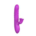 Angelia vibrators ar kustību, rotējošu vārpstu un mēles stimulatoru – 20 cm (7.87″) – violets Foto 1