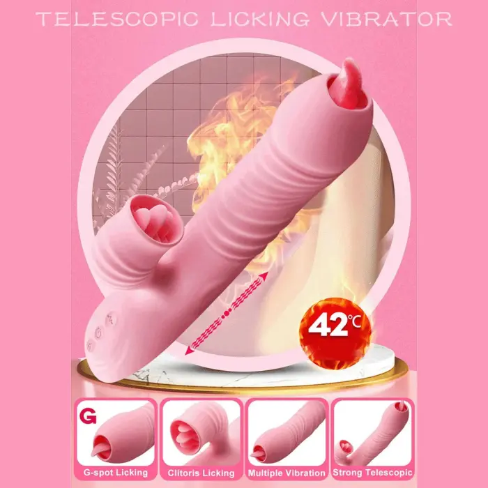 Wibrator-Fanny USB vibrators – rozā Foto 11