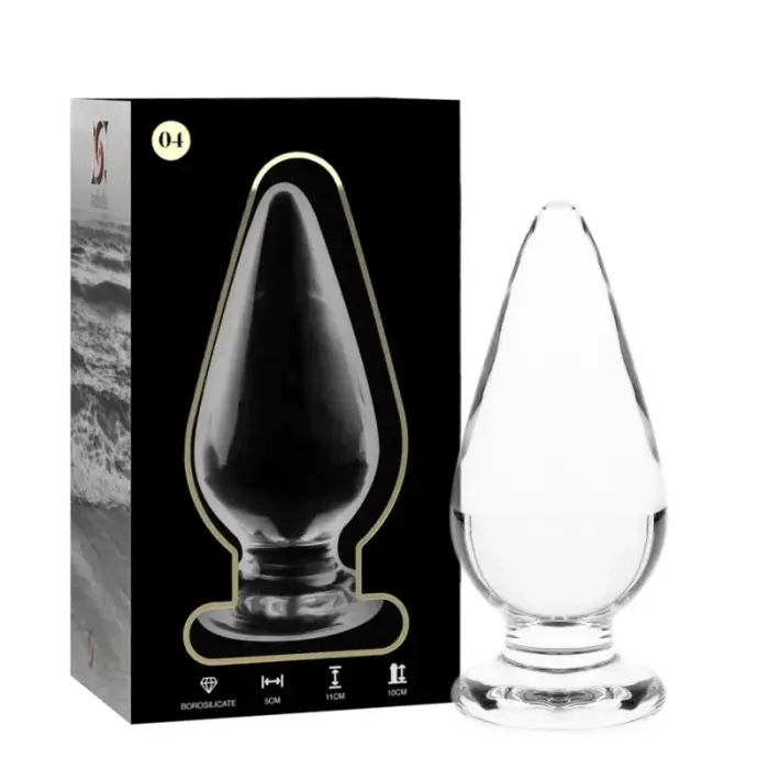 Ibiza Nebula Series Model 4 стеклянная анальная пробка – 11 см – Прозрачный