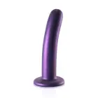 Gluds silikona G-punkta dildo – 14.5 cm (6″) – Metālisks Foto 9