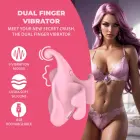 Loveline divu pirkstu vibrators – rozā — Foto 6