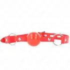KINK TPE bumbiņas knevelis 4cm ar Rojo slēdzeni – sarkans — Foto 1