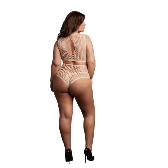 Duo Net Key-Hole Bra Set - Queen Size Photo