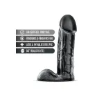 JET Brutalizer – extra-large PVC dildo with suction cup – black carbon metallic – 38 cm — Photo 5