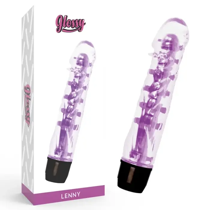 Вибратор Glossy Lenny – 14 см (5.5″) – фиолетовый