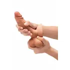 b-Vibe Slipskin – spaudimui jautraus silikono dildo – apvalus – 6 colių — Nuotrauka 5