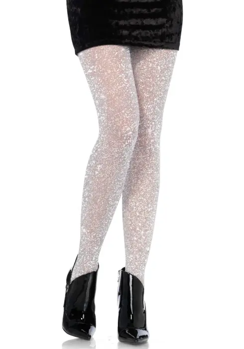 Leg Avenue Lurex Shimmer läbipaistvad sukkpüksid – hõbedane – üks suurus