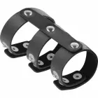 Darkness Adjustable Dual Leather Intimate Ring – Black — Photo 2