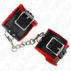 KINK Fur-Lined Adjustable Wrist Restraints – Red-Black — Photo 4