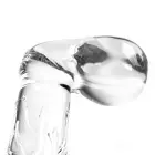 Clear Glass Dildo with Balls – 20 cm (8″) — Photo 4