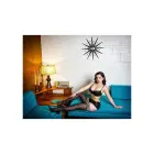 Kix'ies Tiffany zeķes līdz augšstilbam – melnas — Foto 4
