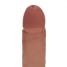 Dual Density Silicone Curved Realistic Vibrating Dildo with Suction Cup – 20.3 cm (8") – tan — Photo 6
