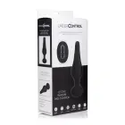 Silicone Vibrating Anal Plug with Remote Control – 12 cm – Black — Photo 1