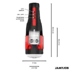 Jamyjob Cyclone automatinis masturbatorius – juodas ir raudonas — Nuotrauka 3