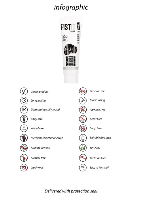 Fist It Sperm-Like lubrikants uz ūdens bāzes – 25 ml Foto 4