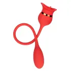 French Kiss Casanova dvigubas vibratorius – raudonas — Nuotrauka 1