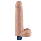 Real Softee uzlādējams vibrējošs dildo – 23 cm (9″) – Miesas krāsa Foto 4