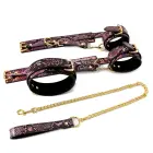 3 Piece BDSM Set Gold/Pink Reptile — Photo 4