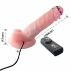 Baile Loveclone Rotator – reālistisks rotējošs vibrators – CyberSkin – bēšs – 18 cm — Foto 2