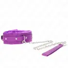 KINK regulējama apkakle ar ķēdīti – violeta – 36-42 cm – 65 cm — Foto 1