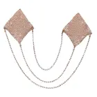 Cottelli Accessoires kuldsed ruudukujulised nibukatted kettidega 6.5x6.5cm — Foto 5