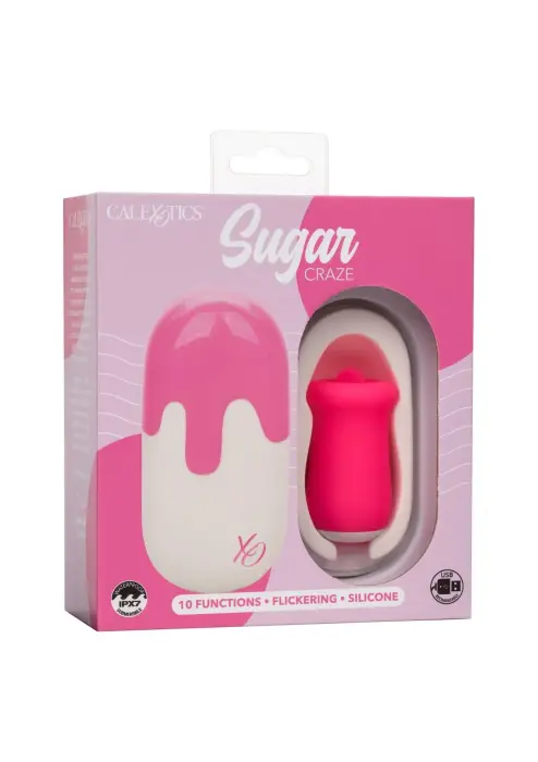 Sugar Craze Flickering Tongue Clitoral Stimulator – 11 cm (4.3″) – Pink