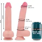 RockArmy Kingcobra skysto silikono dildo – 24 cm (9.4″) – kūno spalva — Nuotrauka 2