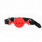 KINK Silicone Ball Gag Red M – Adjustable Strap 35-51 cm, 4.5 cm Ball — Photo 1