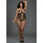 Mesh Bodysuit with Open Cups – Black – Plus Size — Photo 4