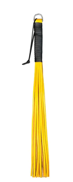 Handy ādas pātaga – dzeltena – 440 mm