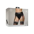 Vibreeriv strap-on aluspüksid reguleeritavate sukahoidjatega – XS/S – must — Foto 1