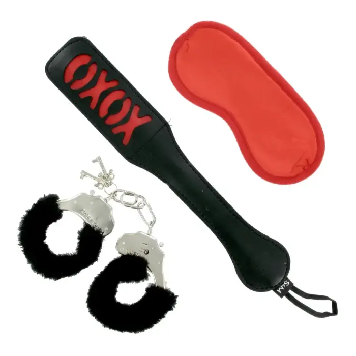 Sportsheets S&M Sweet Punishment Set – Compact Bondage Kit Black/Red