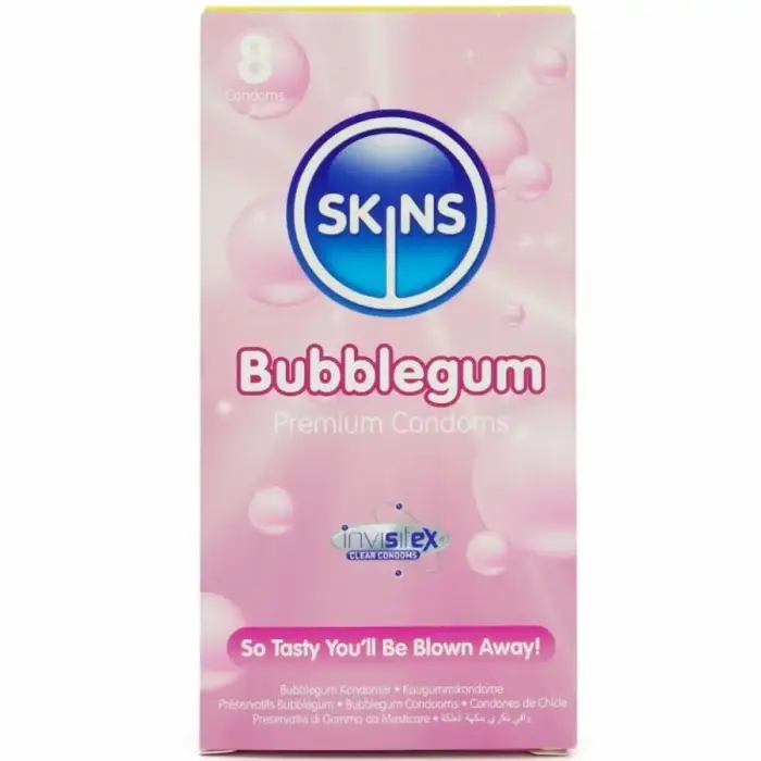 Skins Bubblegum Premium Flavored Condoms – 8 pcs